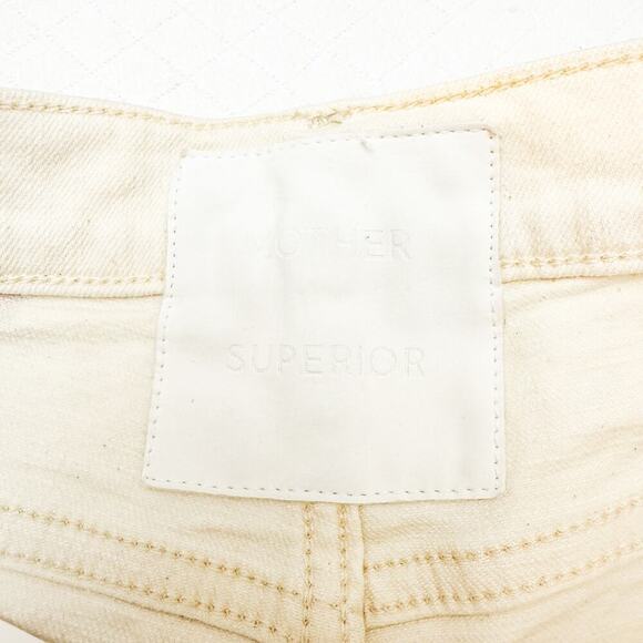 Mother Superior The Dazzler Ankle Fray Superstition Cream Denim Jeans Size 25 - Picture 7 of 13